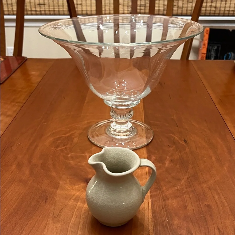 VTG Simon Pearce Belmont Pottery Small Creamer Crackle Ivory